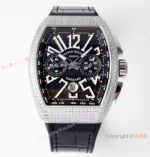 Swiss Grade 1 Replica Franck Muller Vanguard Classical Chronograph Seagull 7750 Watch Diamond Case